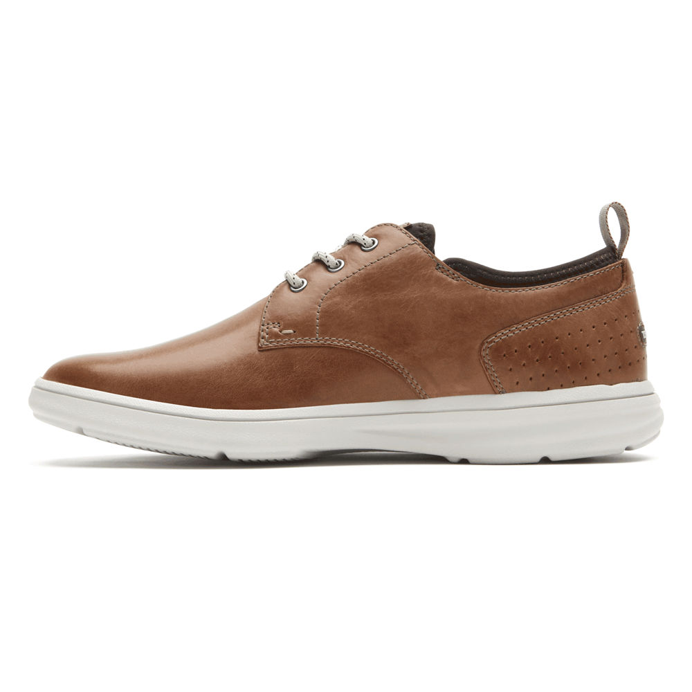 Rockport Singapore Mens Oxfords - Zaden Plain Toe Brown - LA1325748